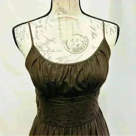 Ann Taylor Loft Petites Midi Dress SP Brown Summer dress - Picture 11 of 16